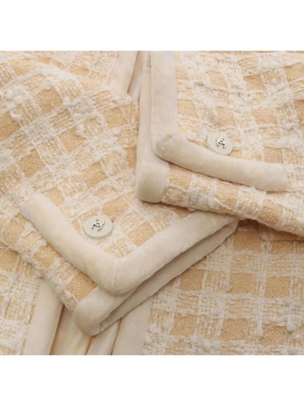 Chanel Set 96P CC Logo Button Tweed Wool